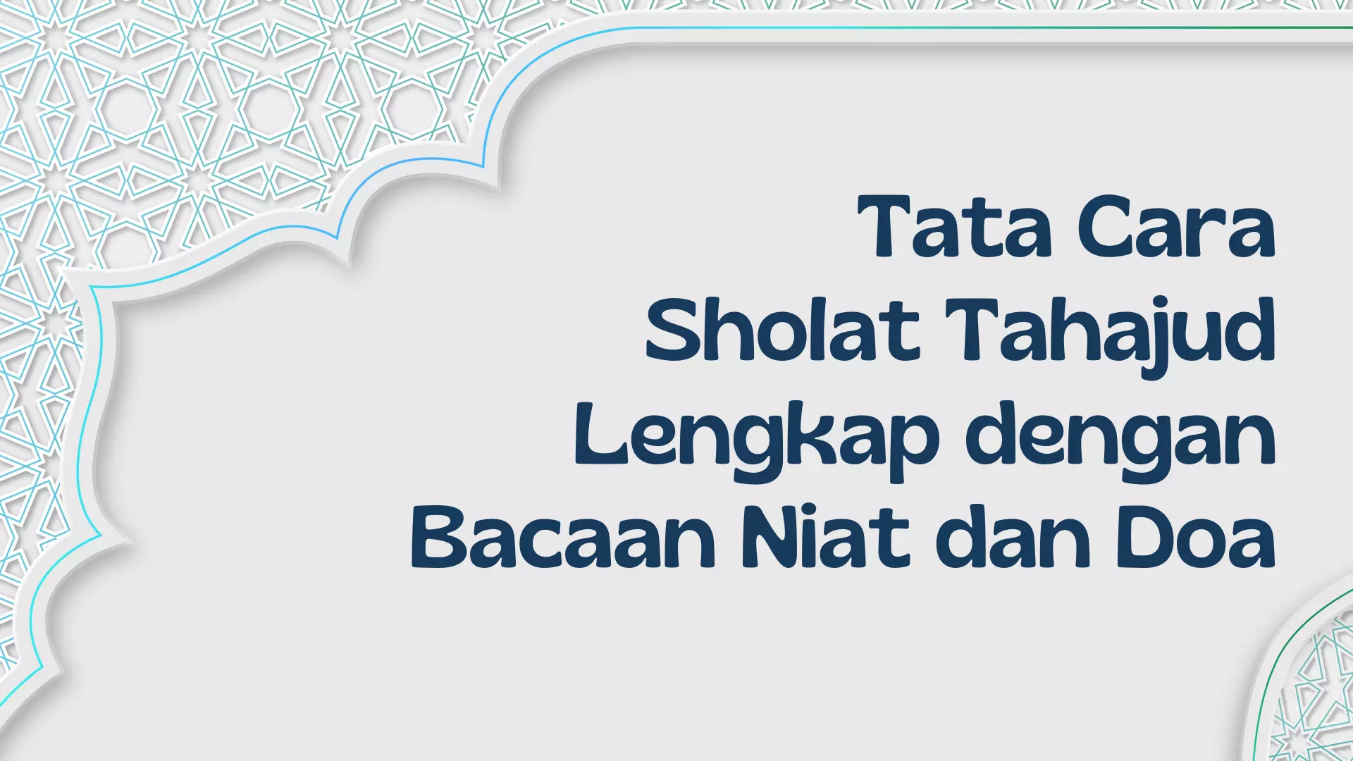 Tata Cara Sholat Tahajud | Pesantren Modern Mr.BOB