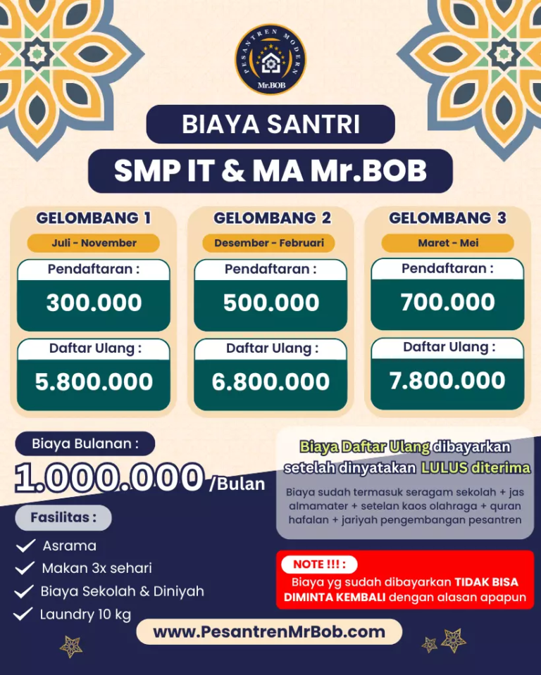 Brosur PPDB Pesantren Mr BOB 2024