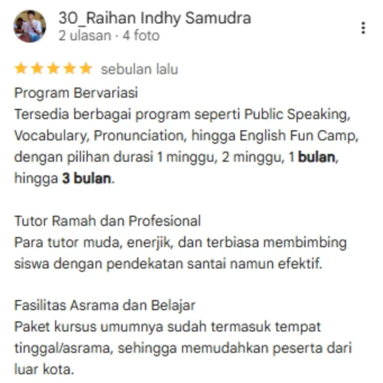 Mr. Bob program 3 bulan