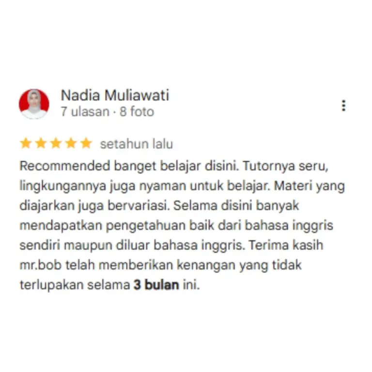 Mr. Bob program 3 bulan