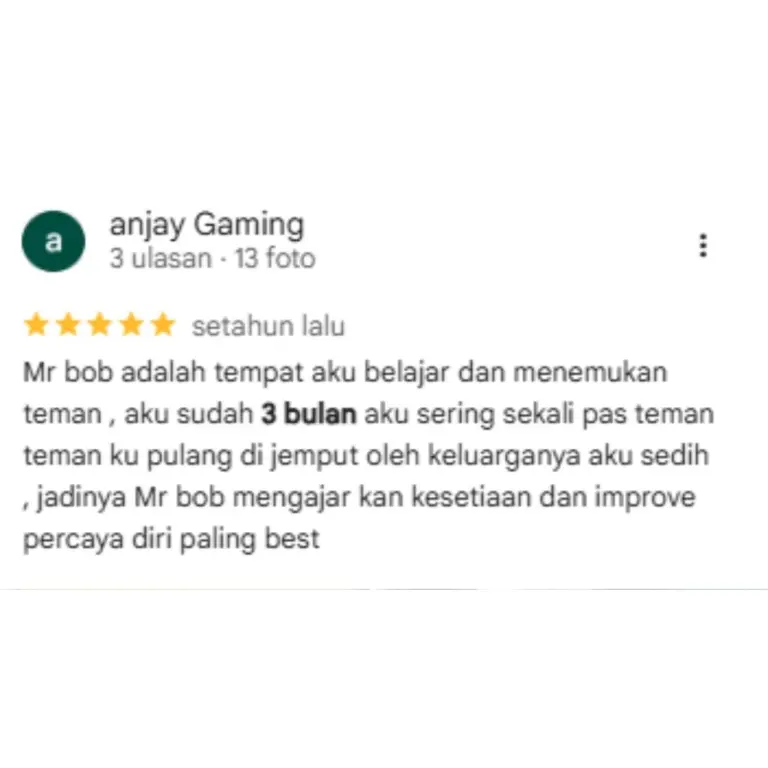 Mr. Bob program 3 bulan